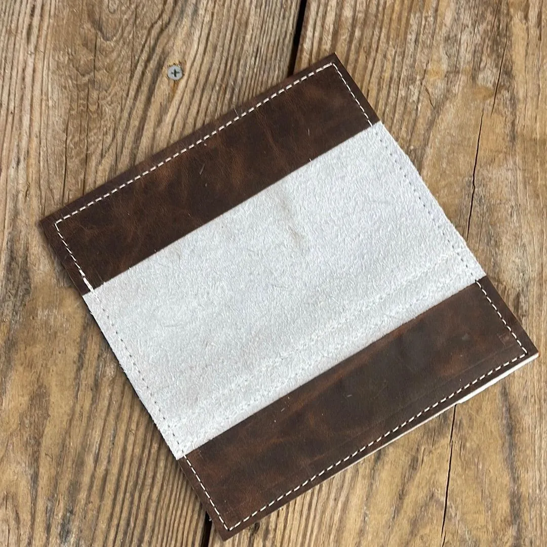094 Checkbook Cover - Brindle w/ Margarita skulls