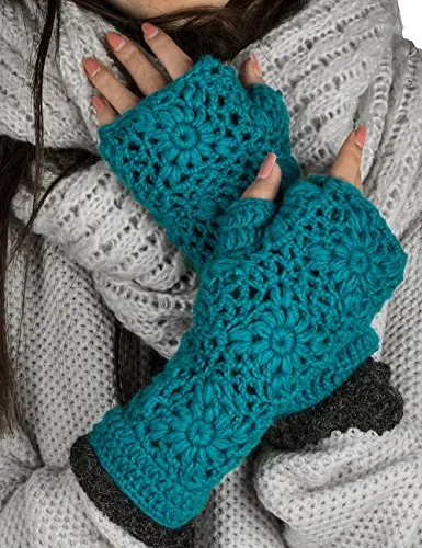 100% Wool Hand Knit Arm Warmers
