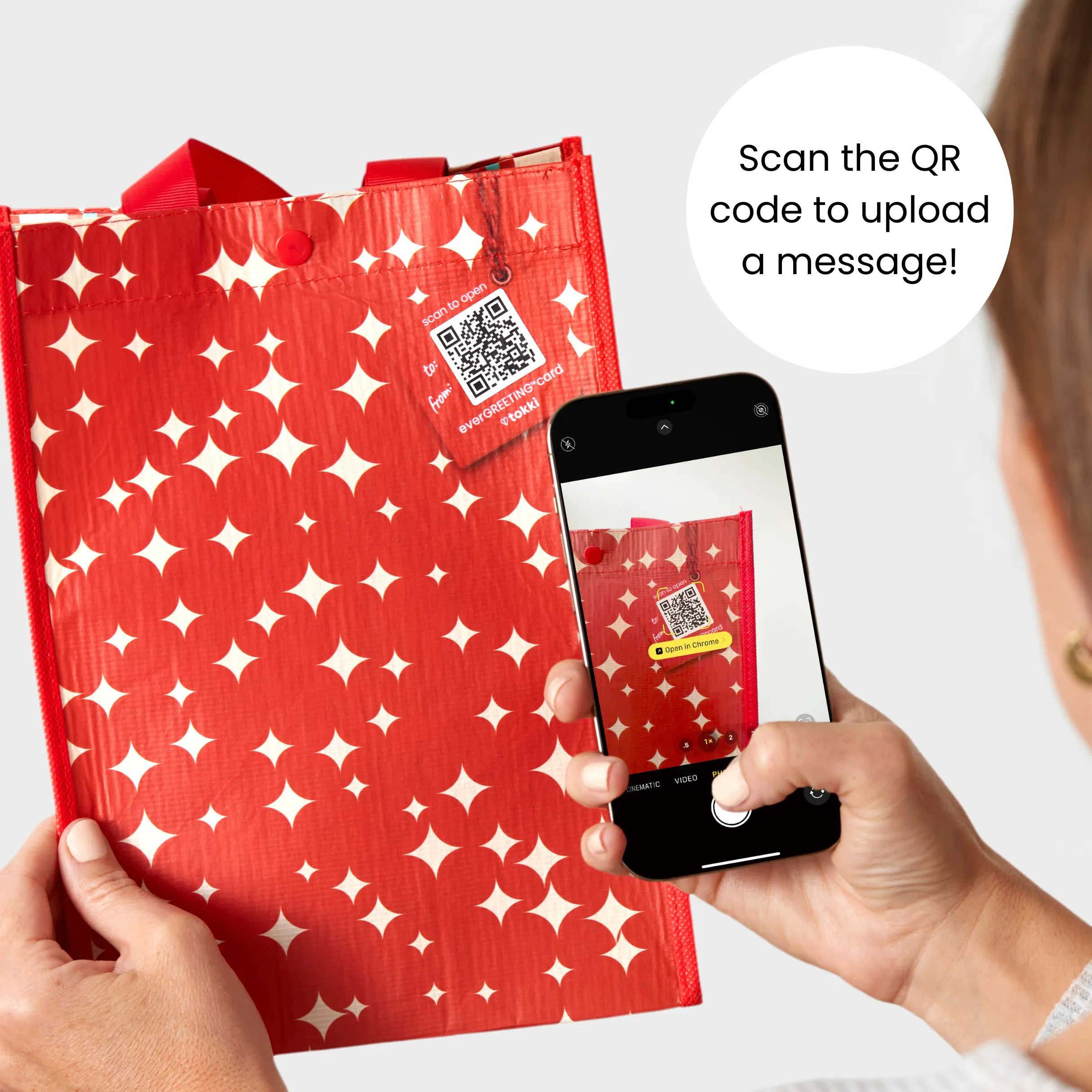 11 Piece Variety Holiday Bundle | Reusable Gift Bag   QR Greeting Card