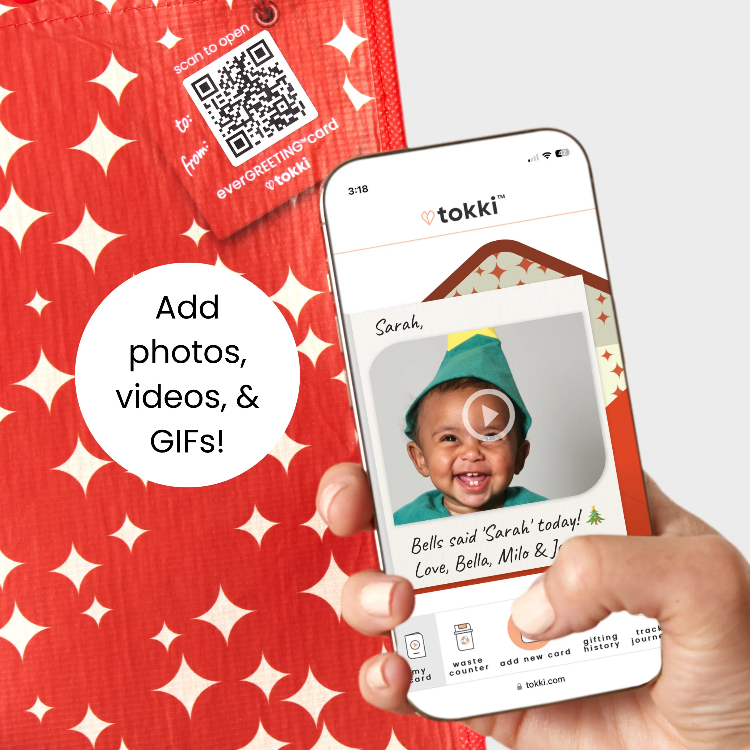 11 Piece Variety Holiday Bundle | Reusable Gift Bag   QR Greeting Card