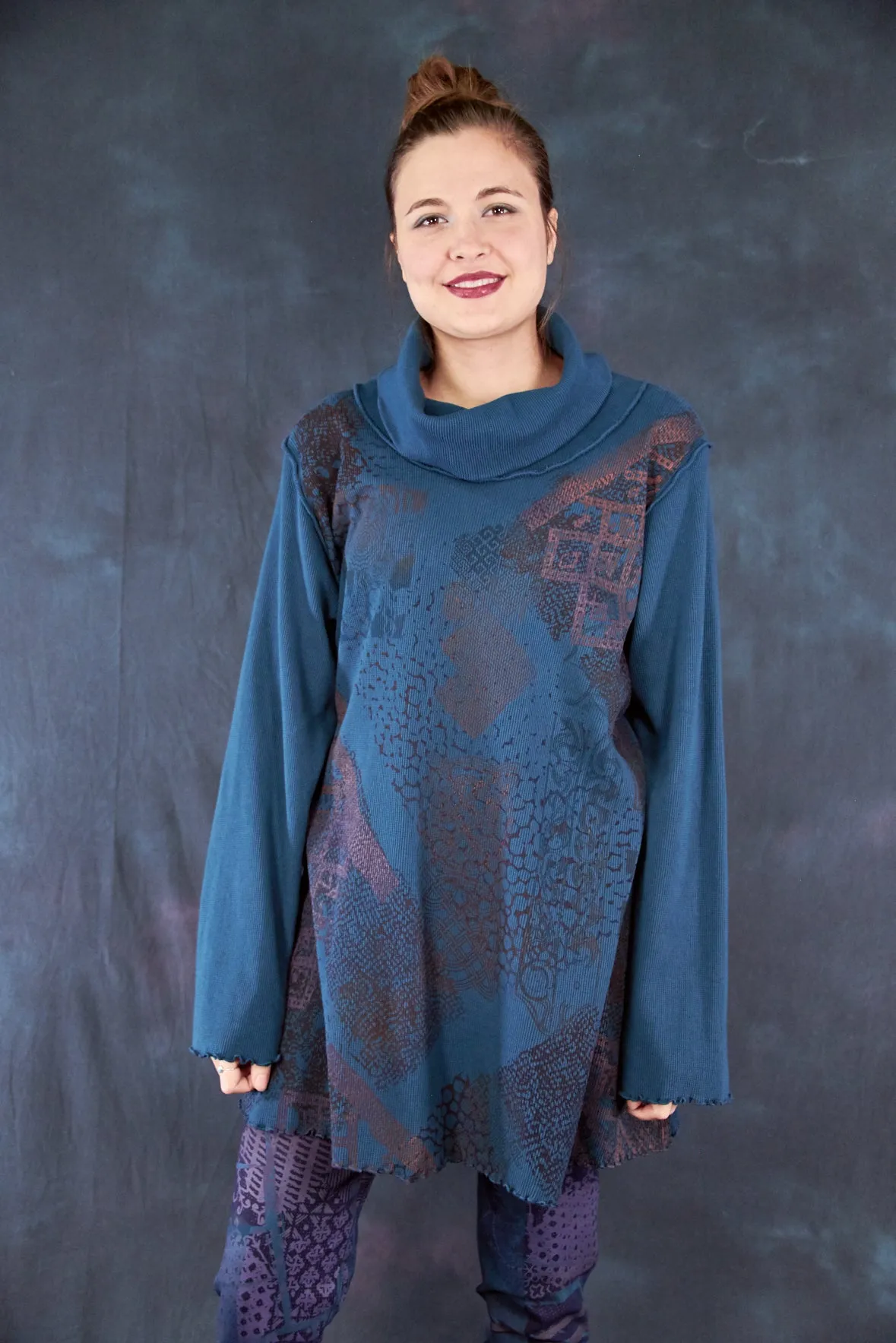 1584 Northern Lights Thermal Tunic Teal-P