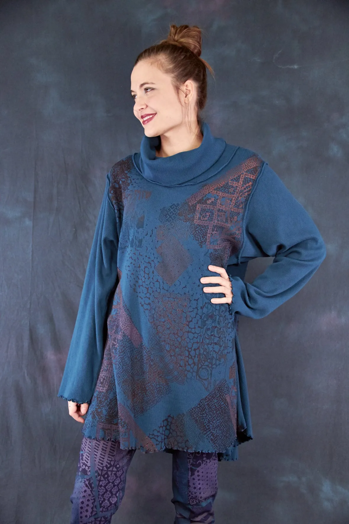 1584 Northern Lights Thermal Tunic Teal-P
