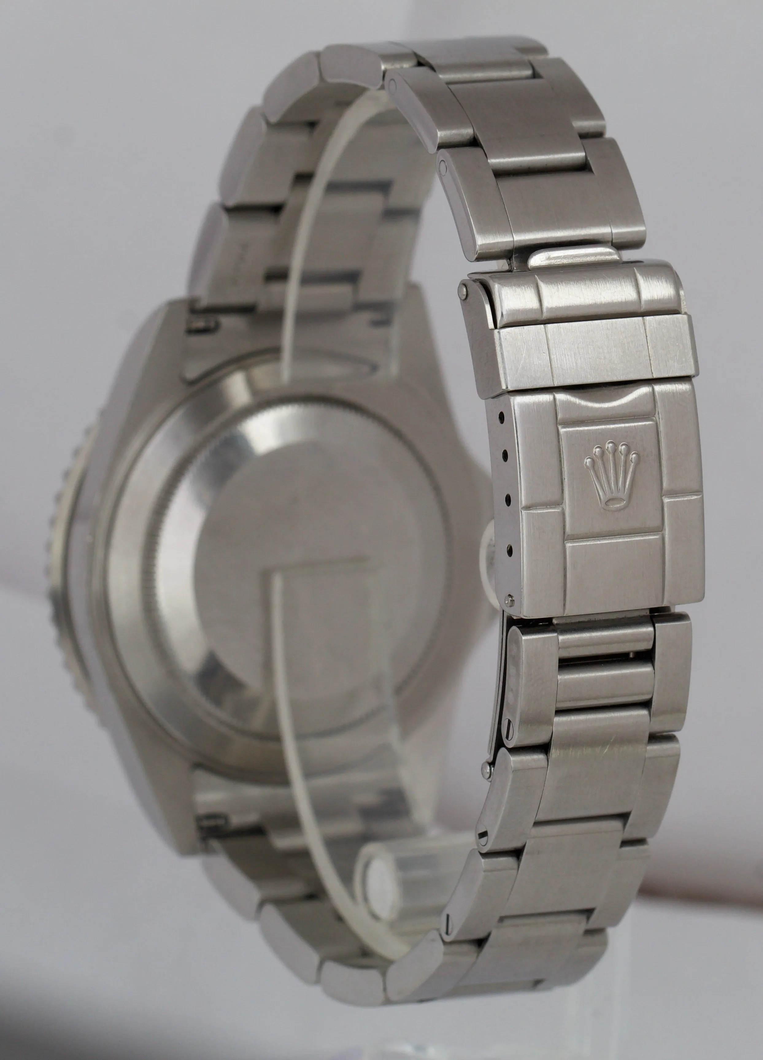 2004 Rolex GMT-Master II Y SERIAL NO-HOLES Pepsi 40mm Steel Watch 16710 FULL SET
