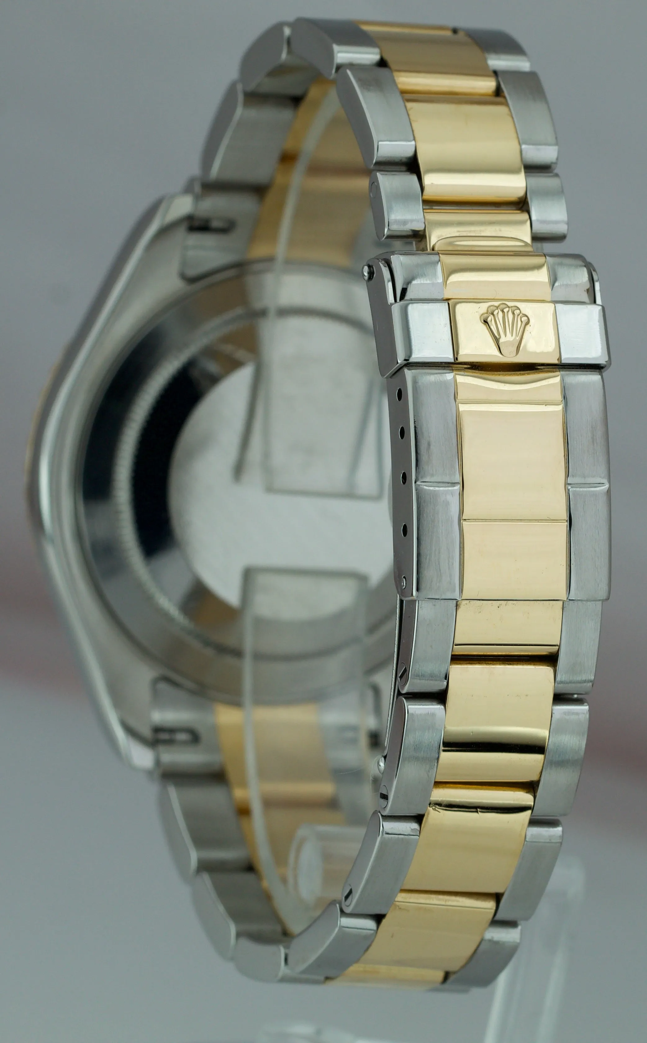 2005 BOX PAPERS Rolex Yacht-Master 18K Two-Tone Gold Steel Blue 40mm Watch 16623