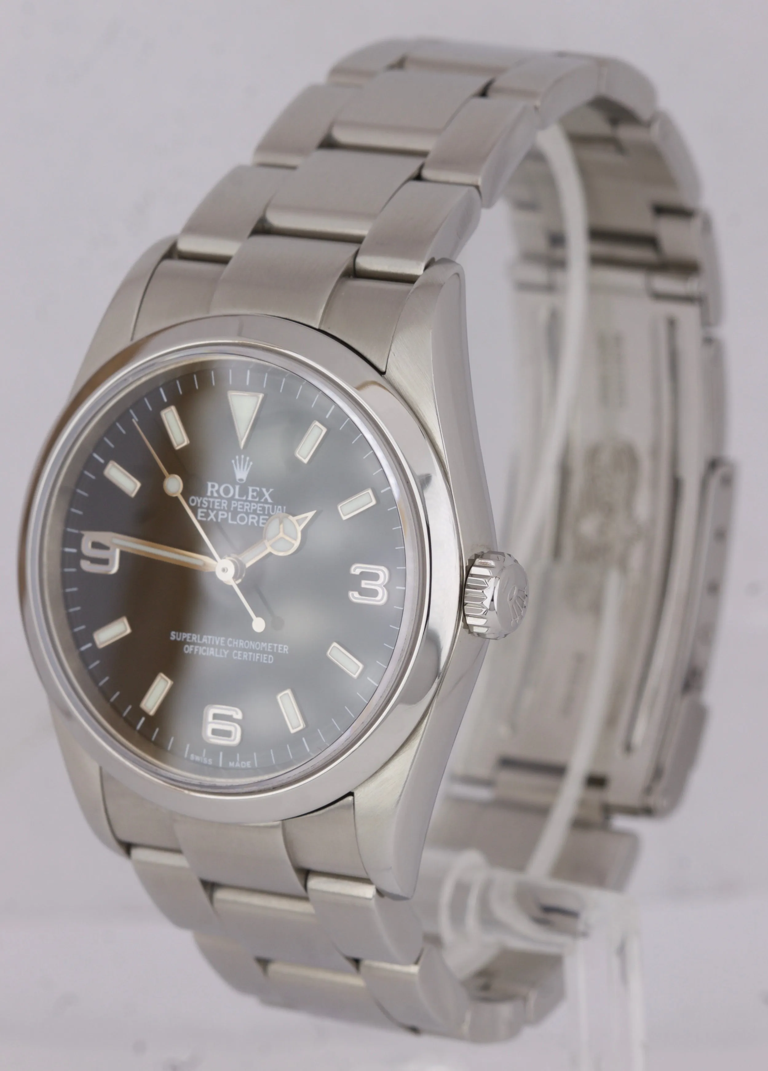 2006 Men's Rolex Explorer I Black 36mm Stainless Steel Oyster Watch 114270 B P