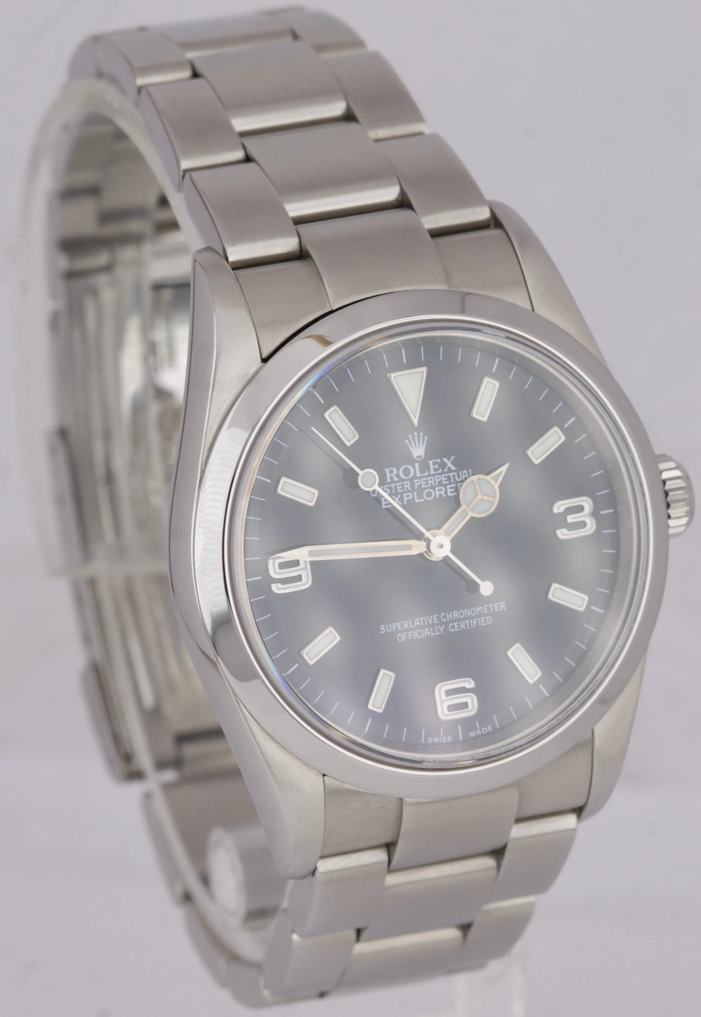 2006 Men's Rolex Explorer I Black 36mm Stainless Steel Oyster Watch 114270 B P
