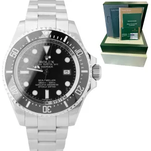 2011 Rolex Sea-Dweller Deepsea 116660 Stainless Steel 44mm Black Dive Watch B P