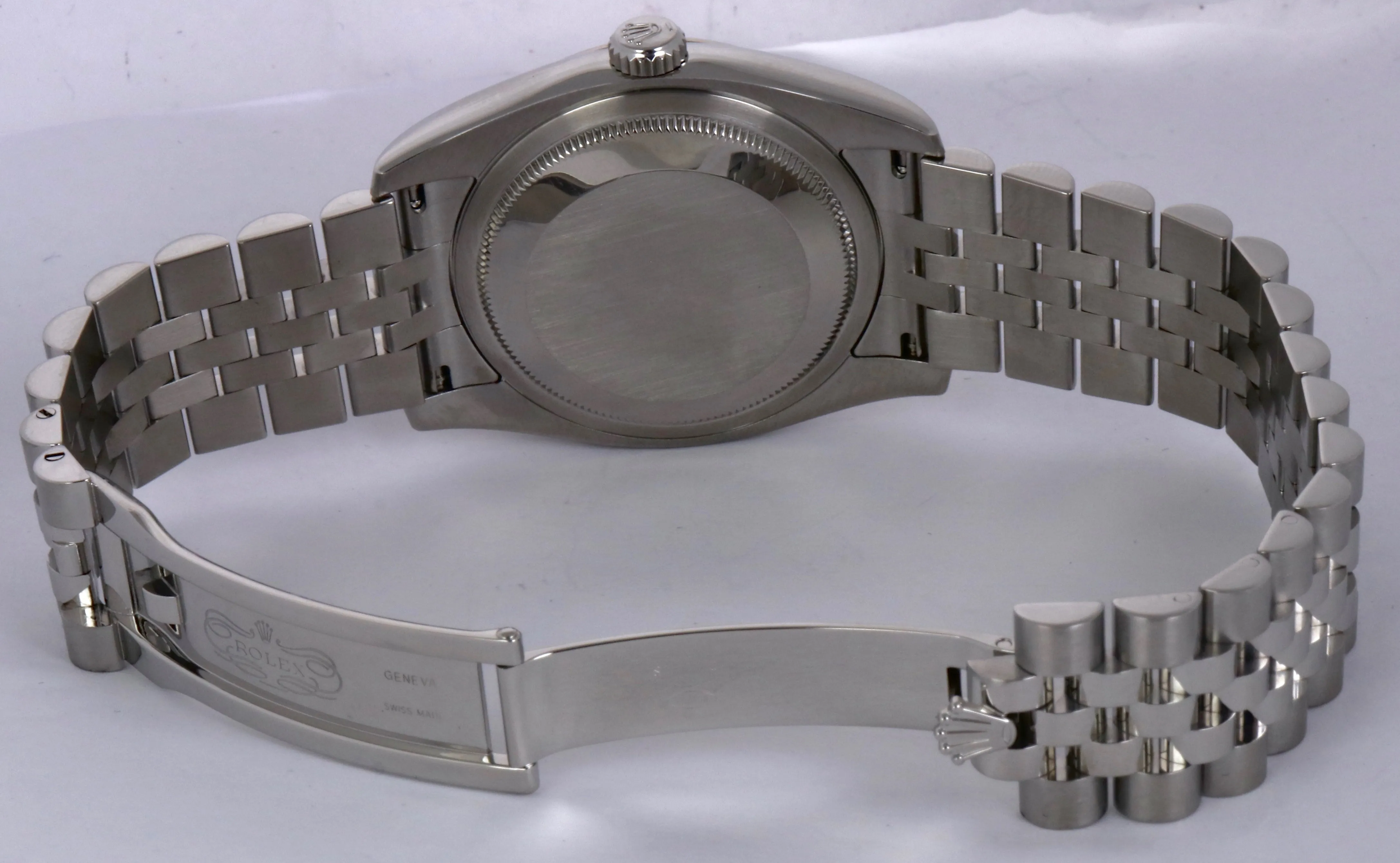 2012 Mint Rolex DateJust 116234 36mm White Roman Numeral Jubilee Date Watch