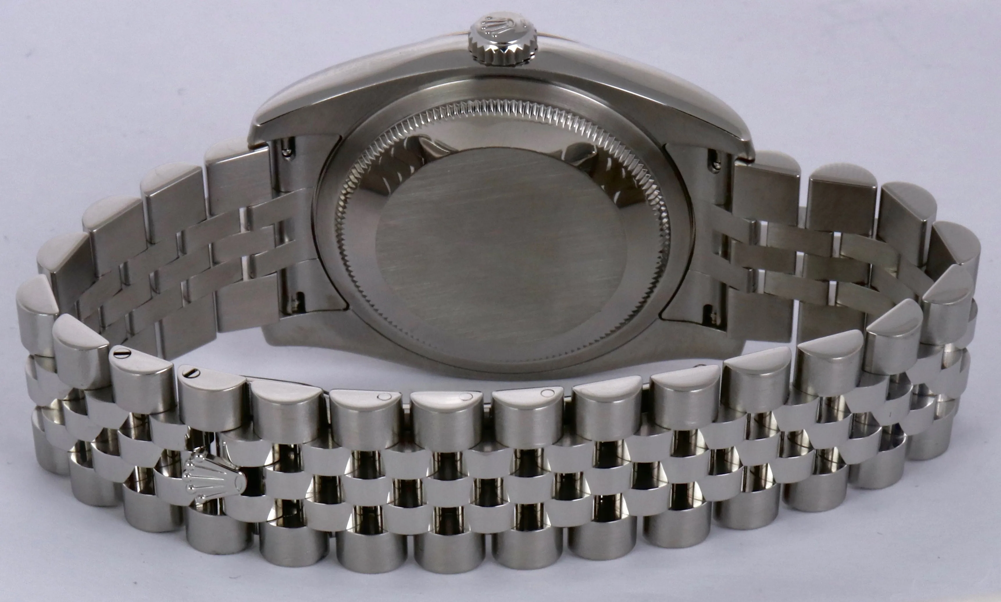 2012 Mint Rolex DateJust 116234 36mm White Roman Numeral Jubilee Date Watch