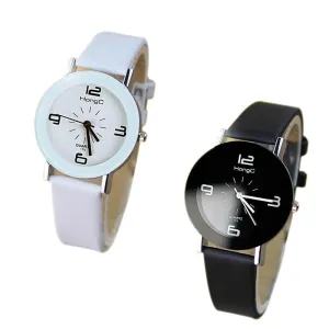 2016 Watches Men Women Couple Quartz Watch Simple Love Male Femme Wristwatches Quartz-watch for Couple Relogio LXH