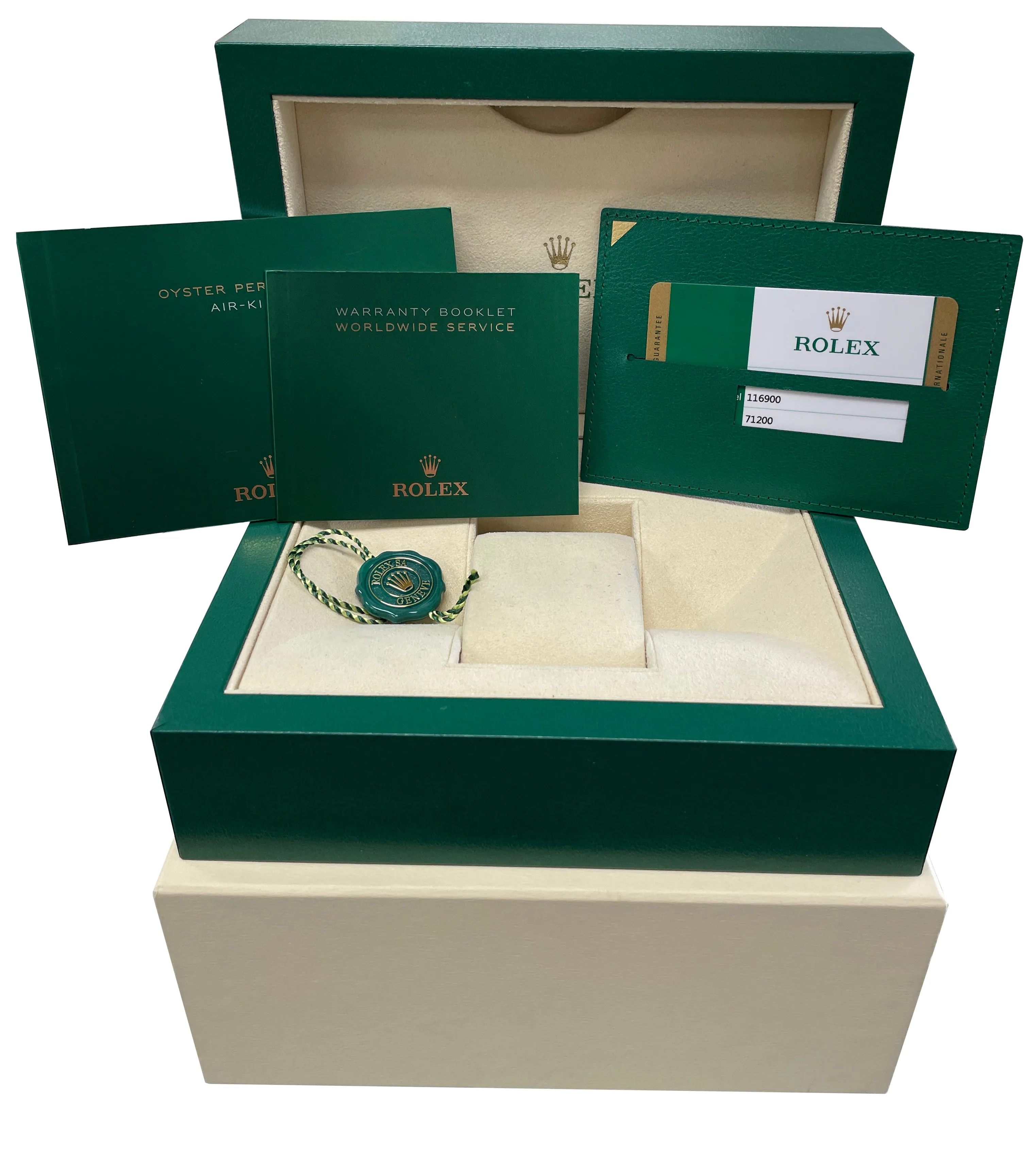 2018 MINT Rolex Air-King 40mm Green Black Stainless Steel Arabic 116900 Watch BP