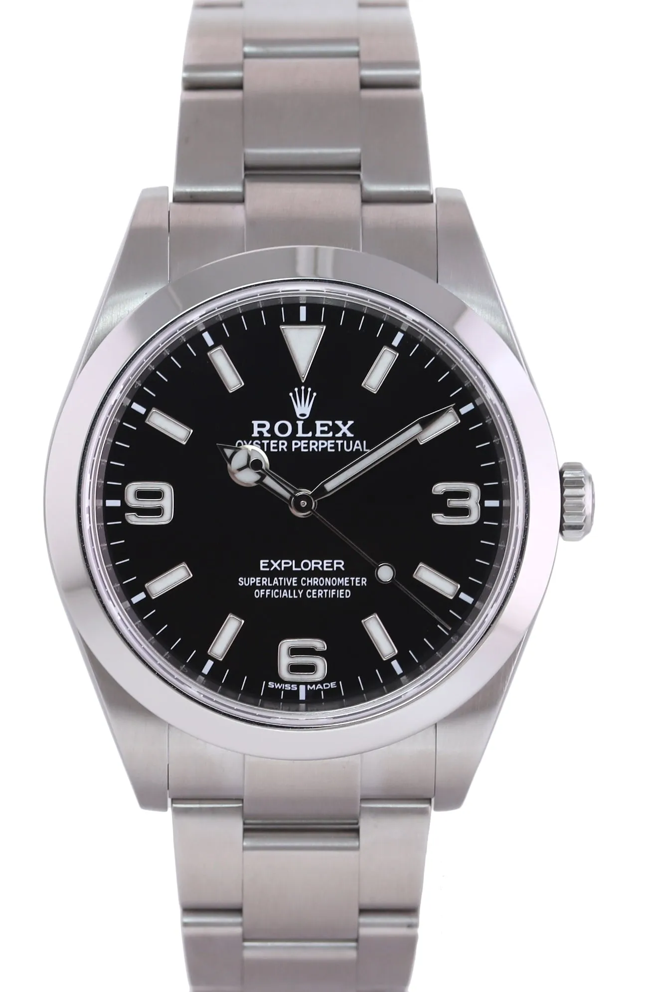 2019 MINT Rolex 214270 Explorer Black BLUE LUME 3-6-9 Steel 39mm Watch Box