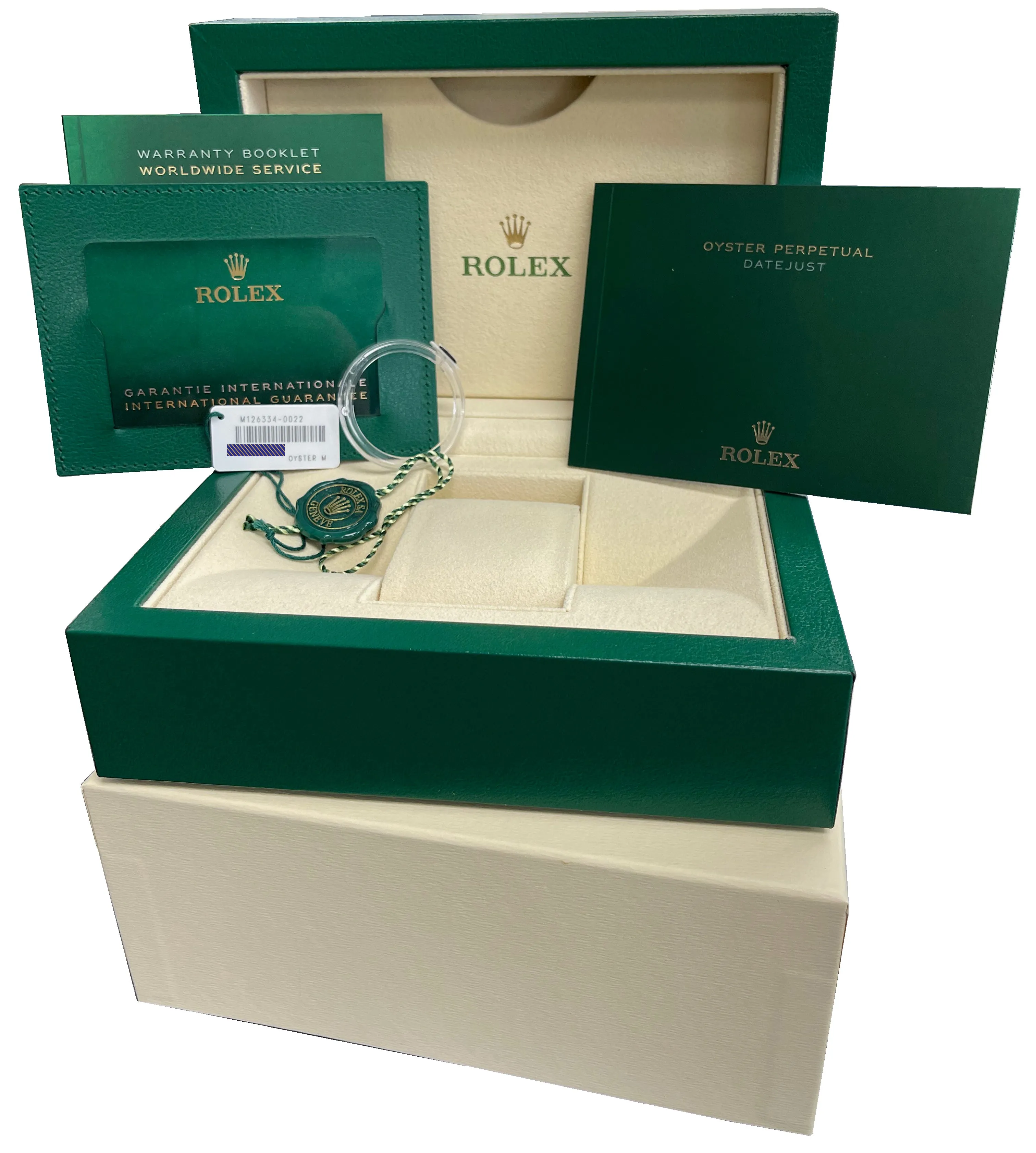 2021 STICKERED Rolex DateJust Wimbledon Grey 41mm Fluted Jubilee Watch 126334