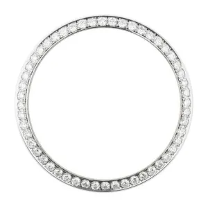 3 Ct Custom 34 Mm Mined Diamond Bezel To Fit Rolex Date Mens Watch
