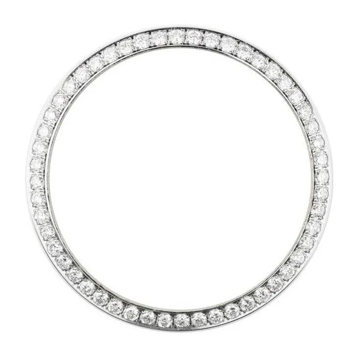 3 Ct Custom 34 Mm Mined Diamond Bezel To Fit Rolex Date Mens Watch