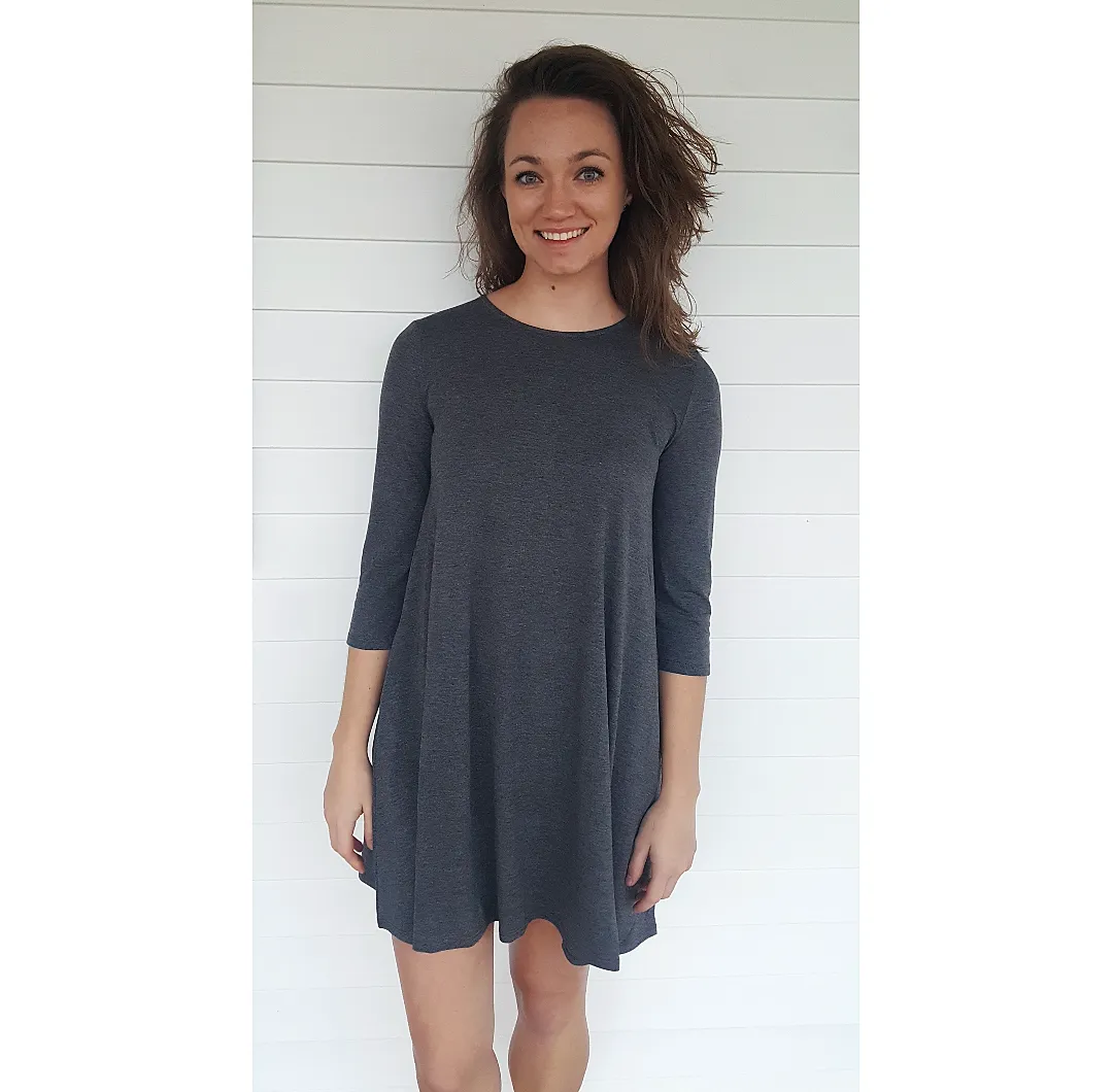 3/4 Sleeve Tunic Dress