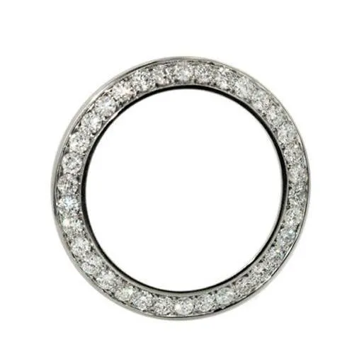 44 Mm 8 Carats Custom Round Mined Diamond VVS1 Bezel To Fit Rolex Datejust Or Date Watch