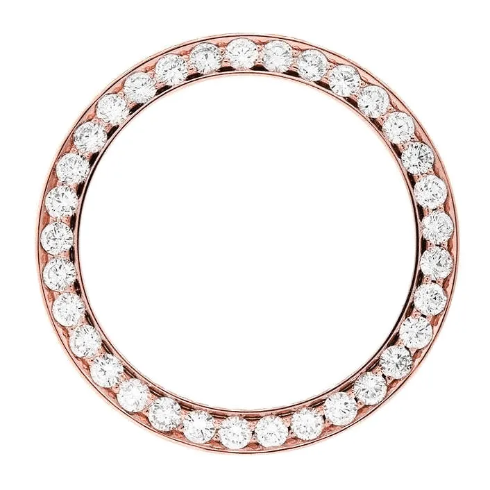 5 Ct. Custom 36 Mm Mined Diamond Bezel To Fit Rolex Datejust & President Watch