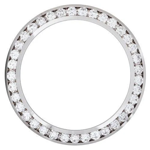 6 Carats 44 Mm Custom Mined Diamond Bezel To Fit Breitling Rolex Datejust Or All Watch Models
