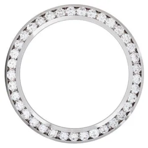 6 Carats 44 Mm Custom Mined Diamond Bezel To Fit Breitling Rolex Datejust Or All Watch Models