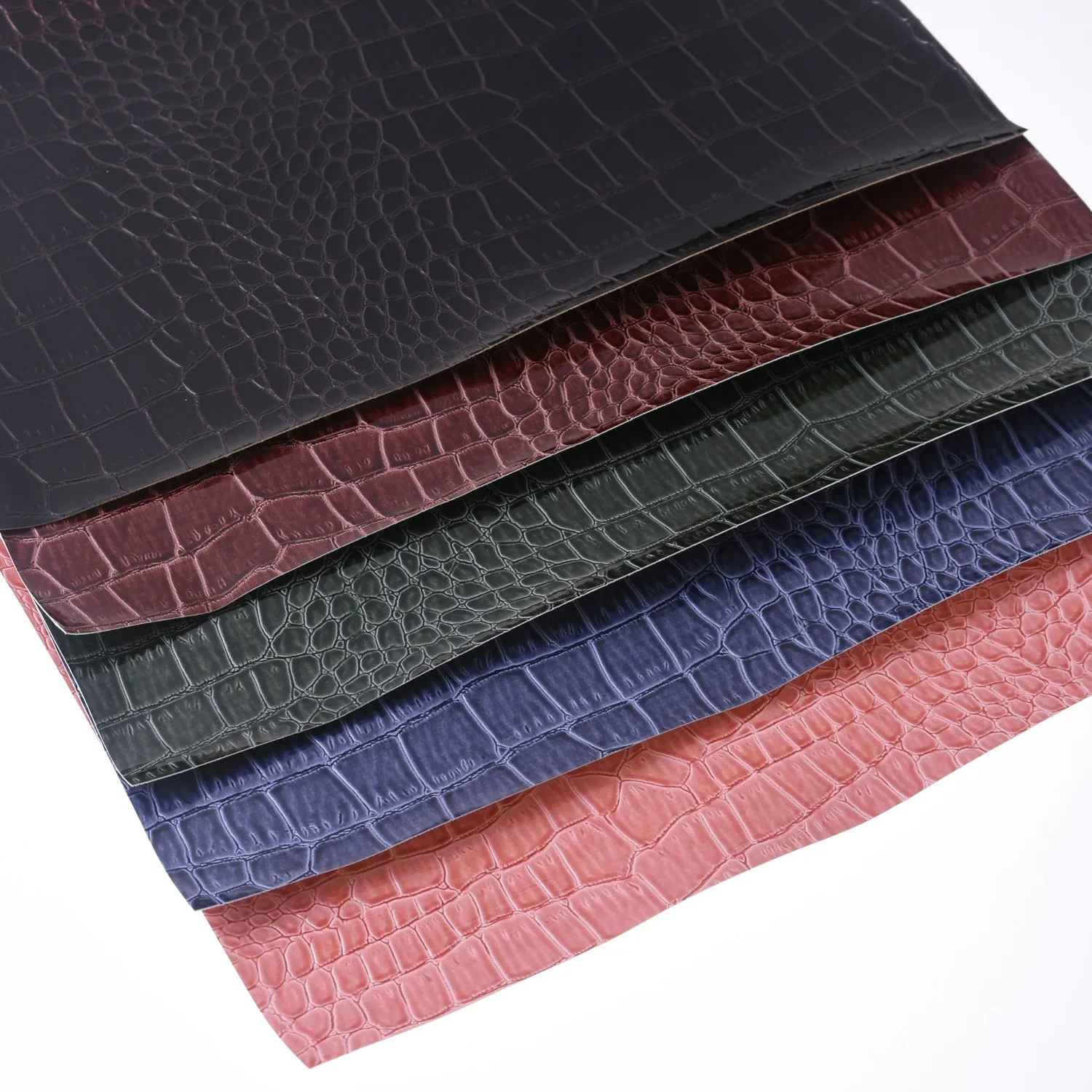 8*12" Crocodile pattern Faux leather sheets Synthetic Leather DIY Hair Bow Making Supplies 1pcs 102646