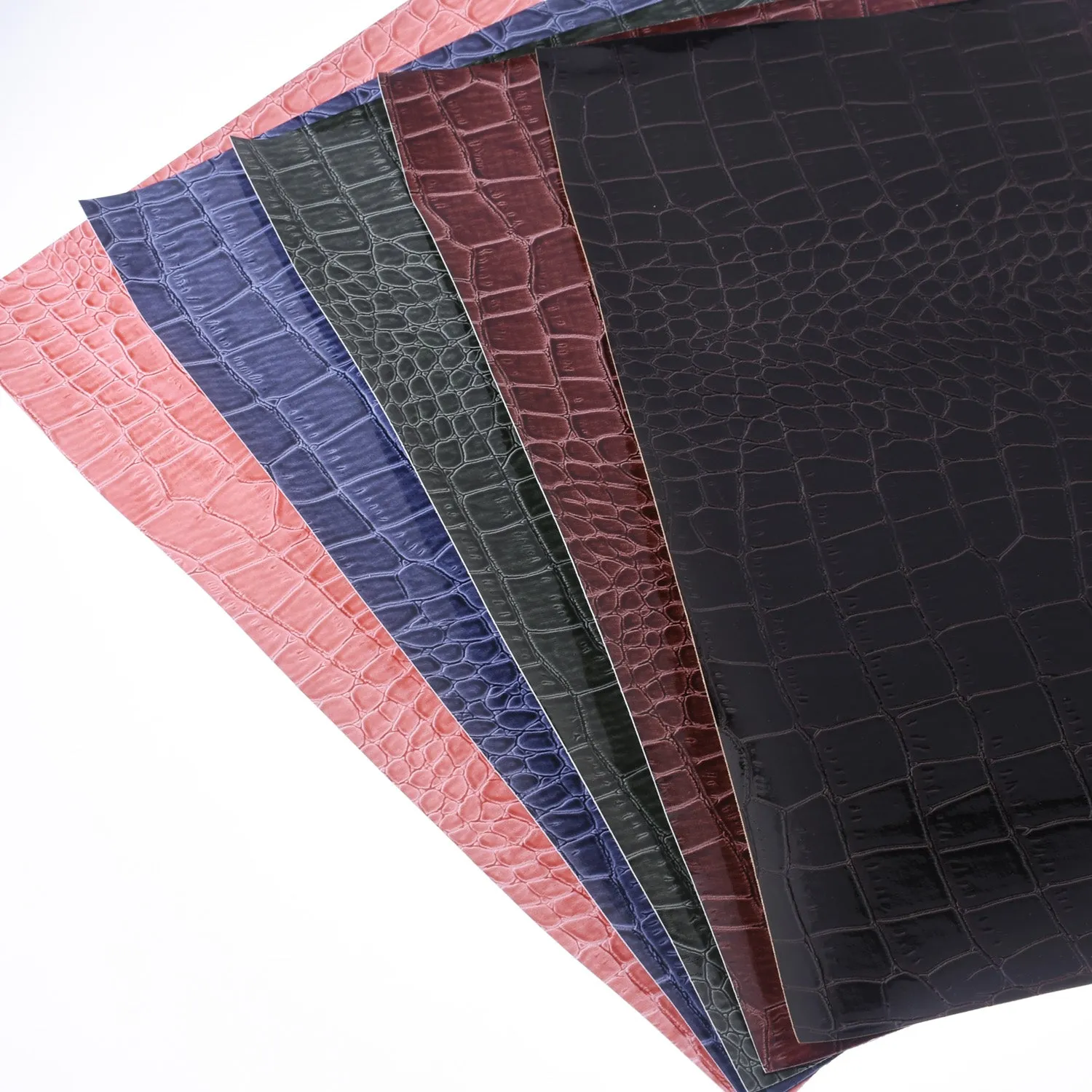 8*12" Crocodile pattern Faux leather sheets Synthetic Leather DIY Hair Bow Making Supplies 1pcs 102646