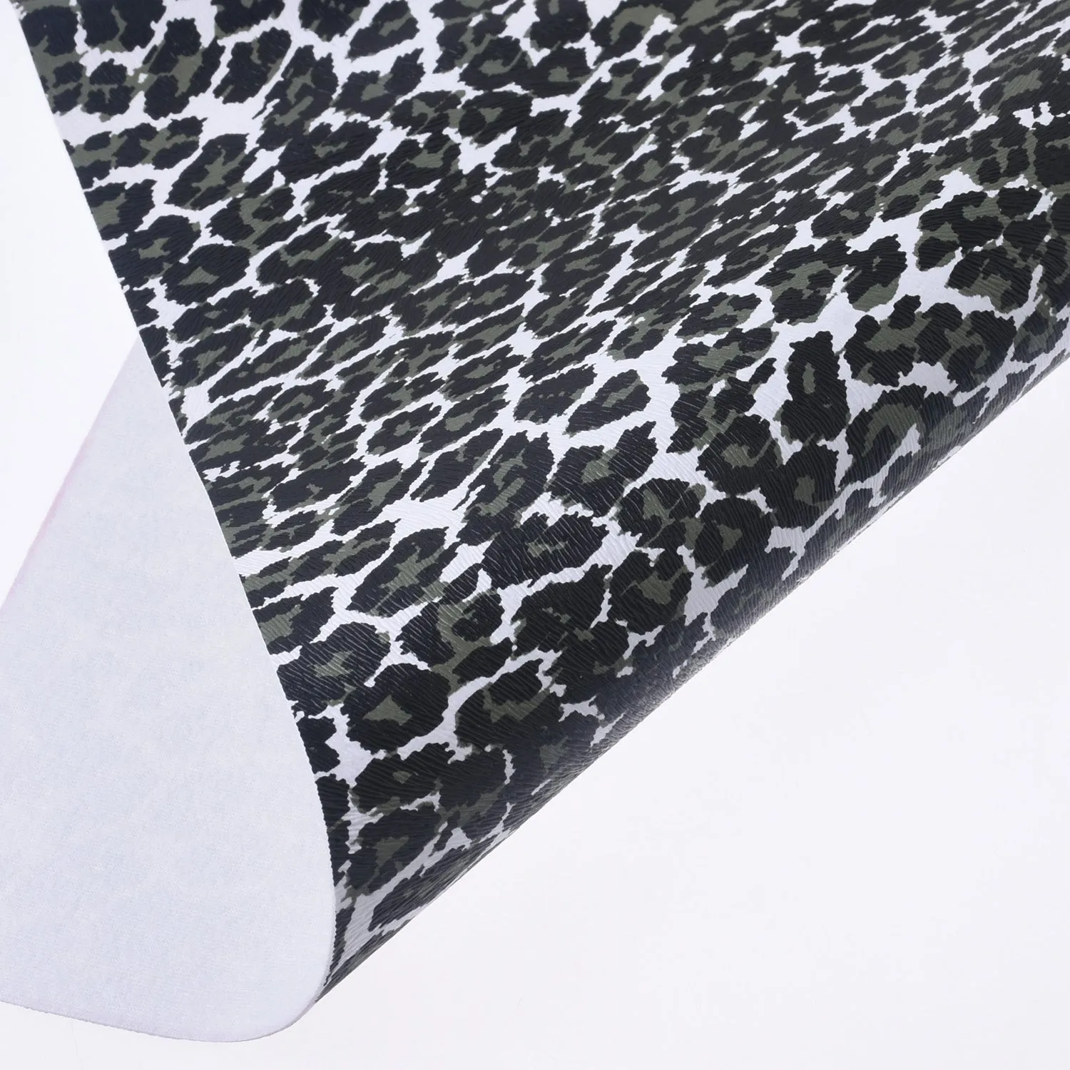 8*12" Leopard Pattern Faux leather sheets Synthetic PU Leather Fabric Sheets Craft supplies 1pcs 102653