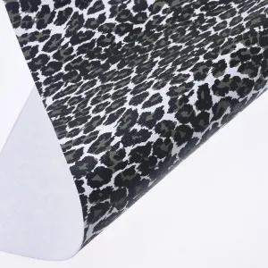 8*12" Leopard Pattern Faux leather sheets Synthetic PU Leather Fabric Sheets Craft supplies 1pcs 102653
