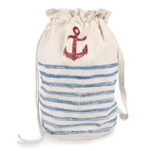 Anchor Sketch Duffle Laundry Bag - Cobalt