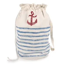 Anchor Sketch Duffle Laundry Bag - Cobalt