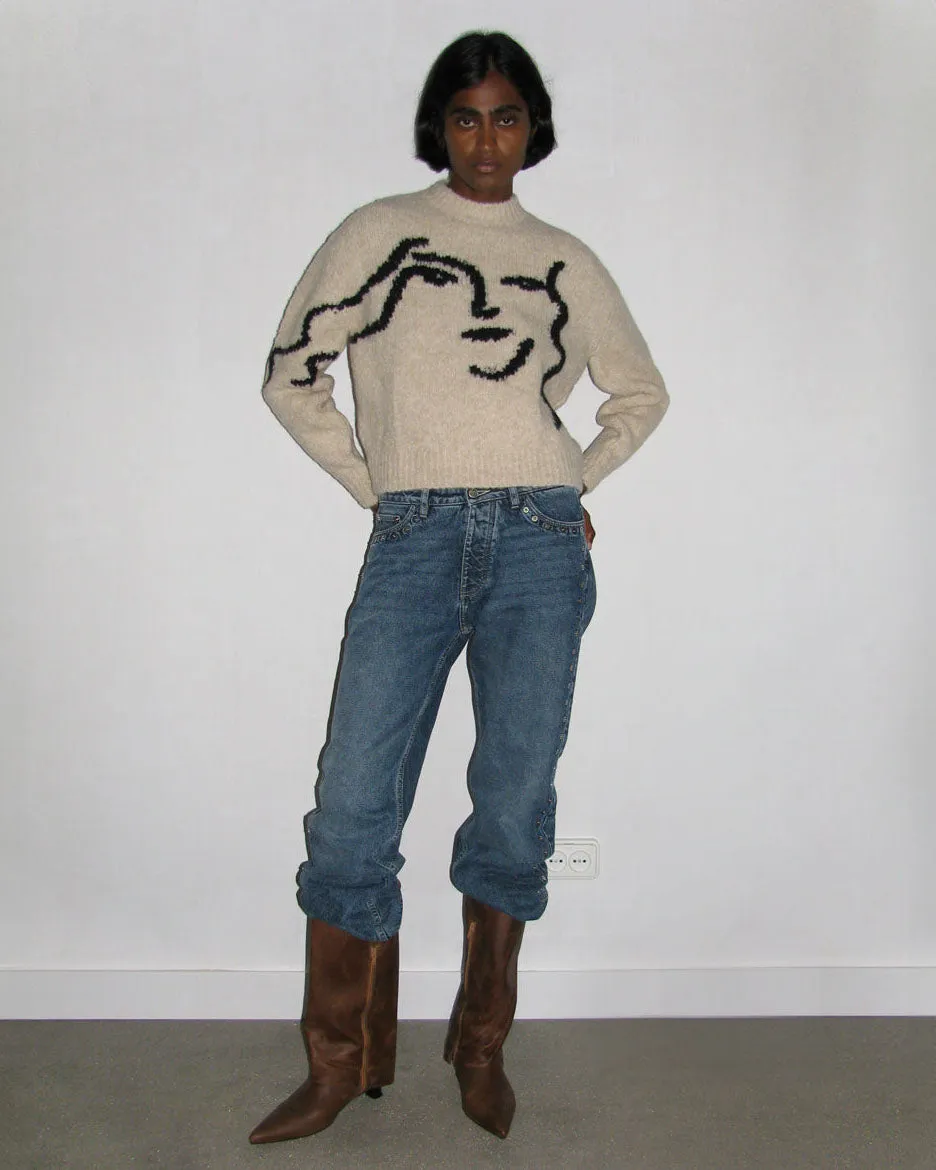 Anita Sweater in Ecru