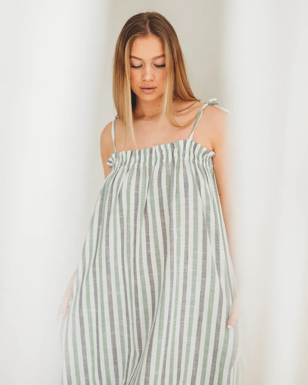 Anna Multicolur Multifunctional Stripe Print Maxi Skirt