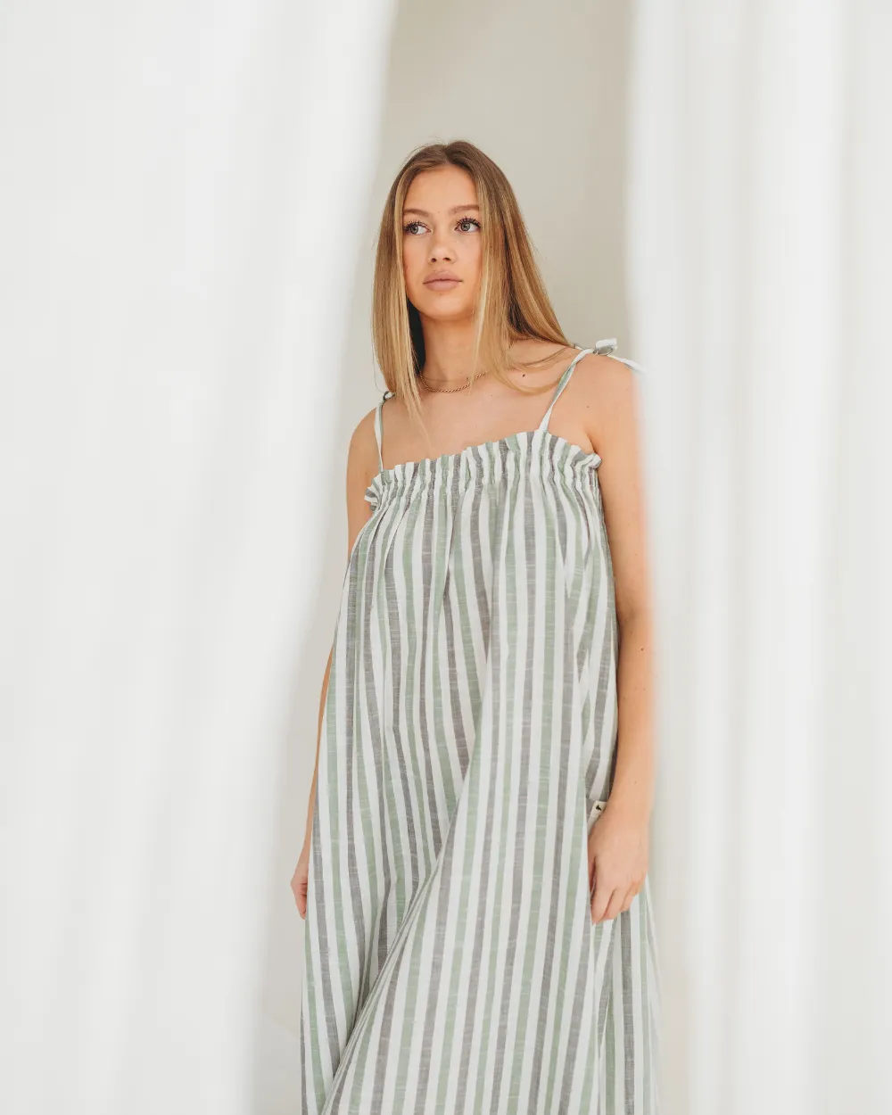 Anna Multicolur Multifunctional Stripe Print Maxi Skirt