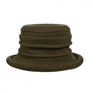 AVENEL OLIVIA Boiled Wool Cloche | Olive