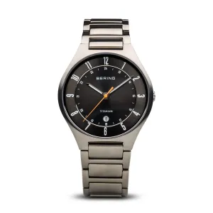 BERING 11739-772 Men's Watch Brushed Silver Titanium Gray Sunray Dial