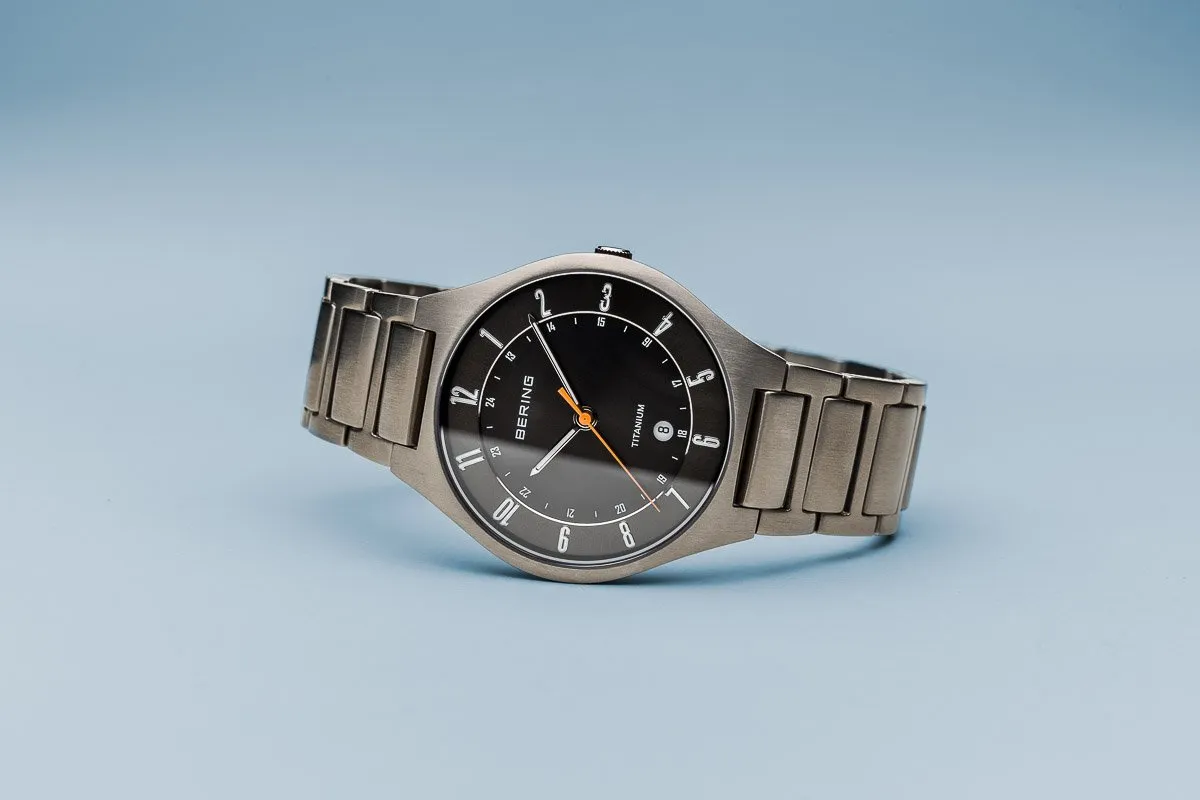 BERING 11739-772 Men's Watch Brushed Silver Titanium Gray Sunray Dial