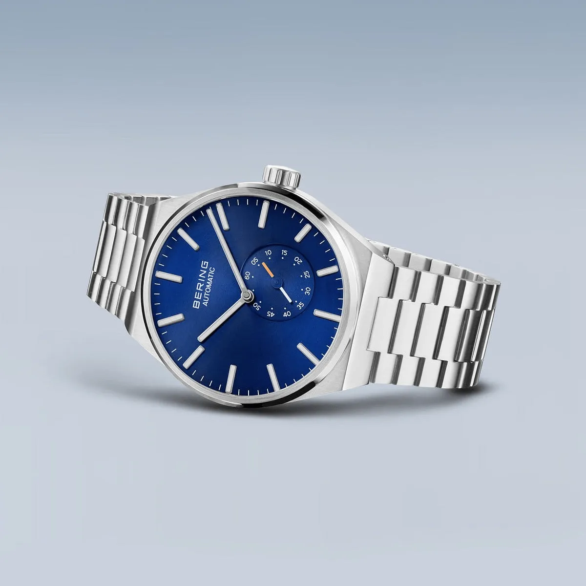 BERING Automatic 41mm Blue Dial Brushed Silver Men's Watch 19441-707