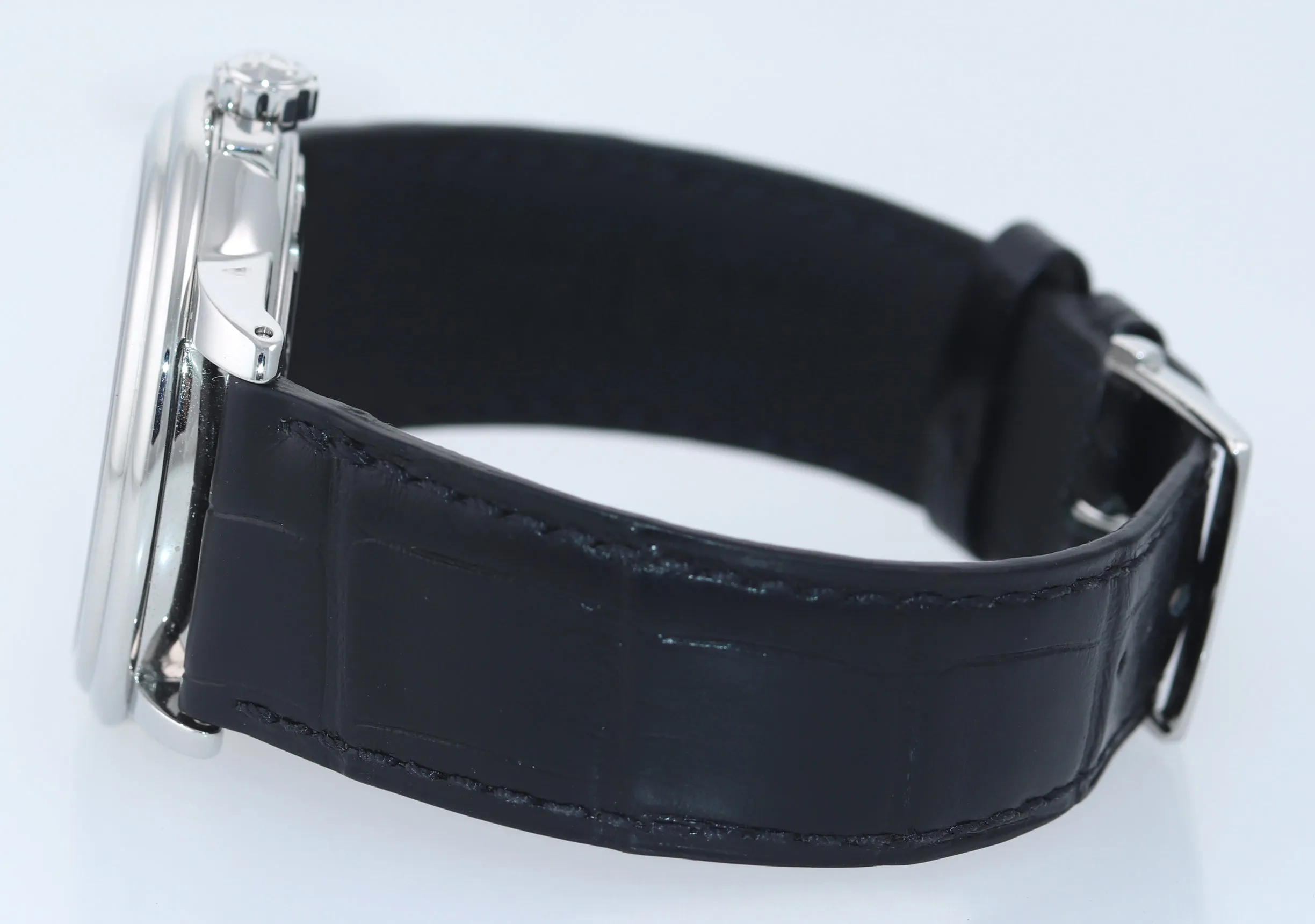 BLANCPAIN LEMAN GRANDE DATE WHITE DIAL Black Strap 40MM 2850-1127-53b Box