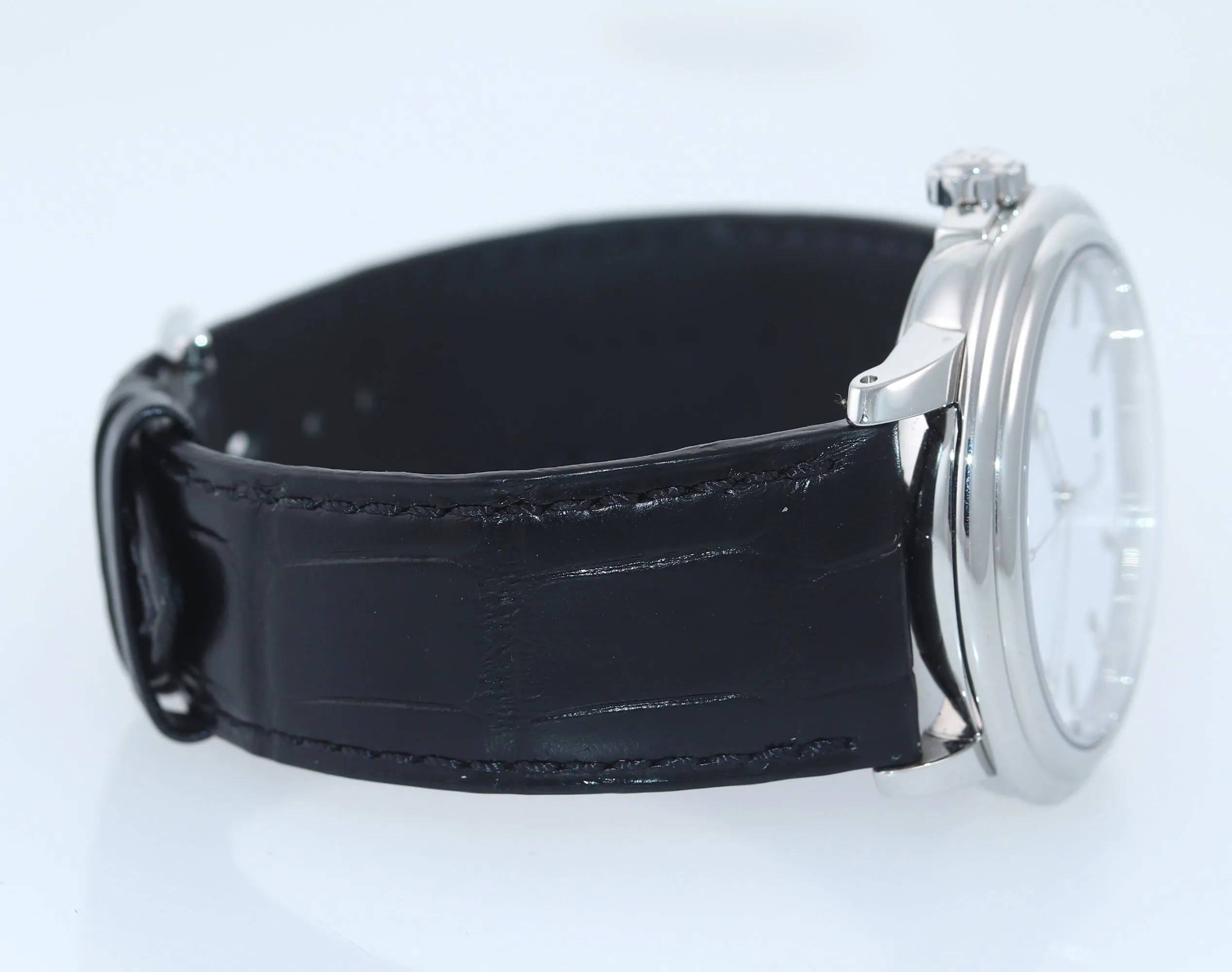 BLANCPAIN LEMAN GRANDE DATE WHITE DIAL Black Strap 40MM 2850-1127-53b Box