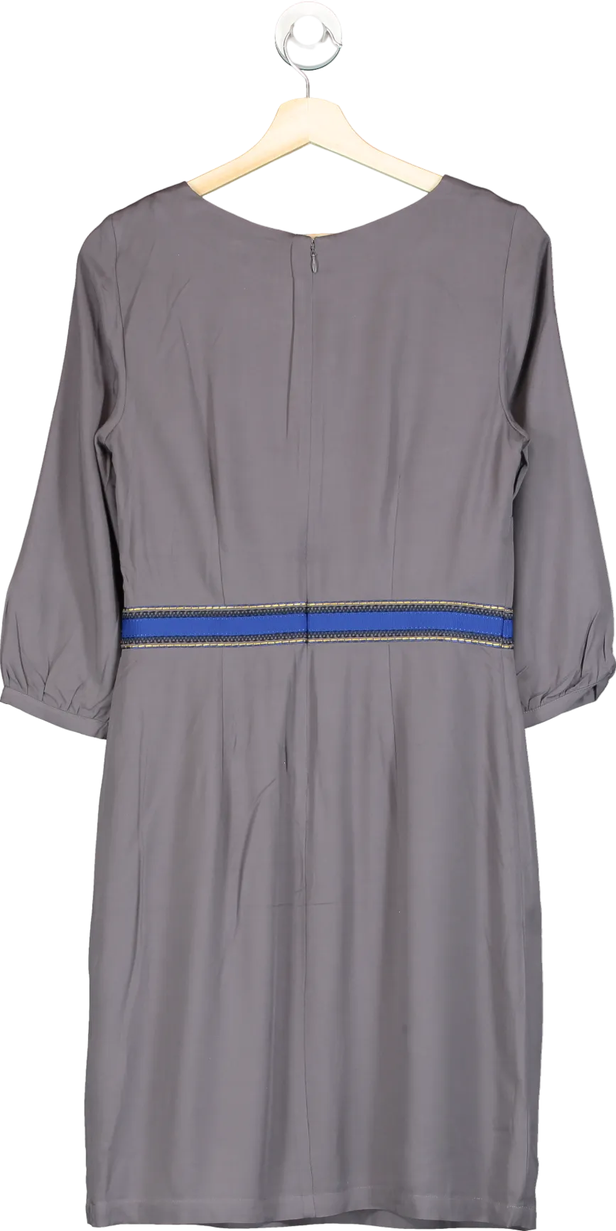 Boden Pewter Carla Embroidered detail Tunic Dress  UK 12