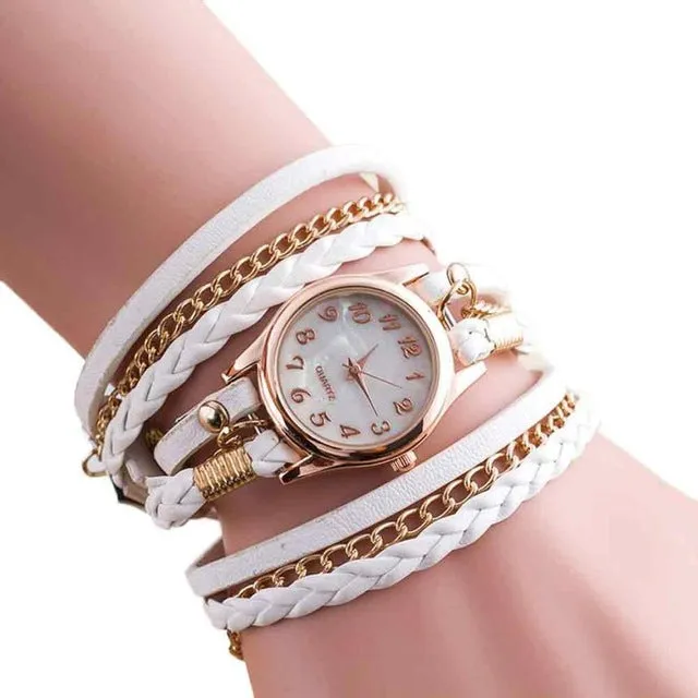Boho Style Watches Women 2018 Fashion Wrap Around Bracelet Watch Synthetic Leather Quartz-Watch montre femme bayan kol saati