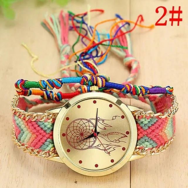 Boho Womens Watches 2018 Native Handmade Ladies Watches Vintage Quartz Watch Dreamcatcher Clock Woman Montre Femme