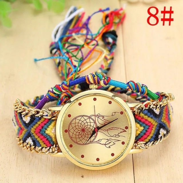 Boho Womens Watches 2018 Native Handmade Ladies Watches Vintage Quartz Watch Dreamcatcher Clock Woman Montre Femme