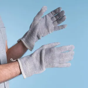 BONNEVILLE Elastic-free Organic Hemp/Merino Gloves (No Latex, No Polyester, No Polyamide, No Nylon, No Plastic, No Synthetics) (100% Biodegradable)