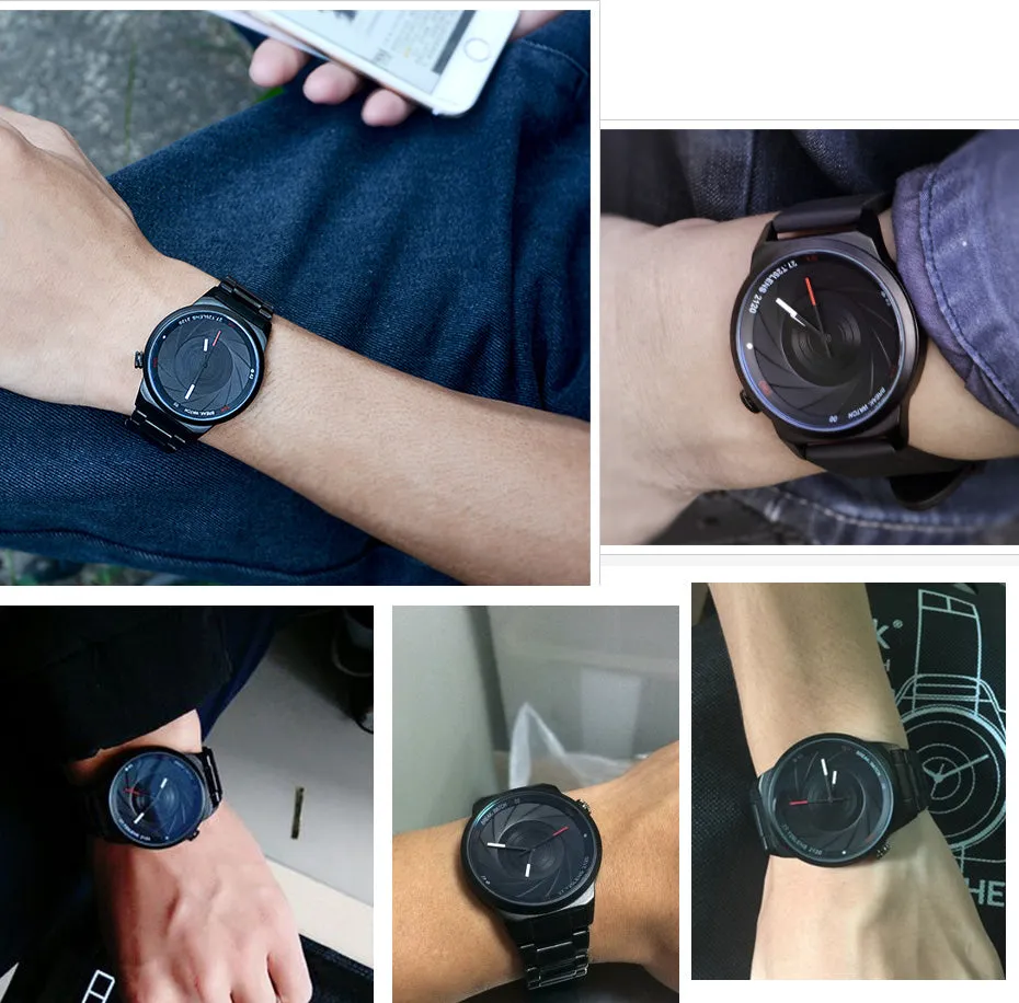 BREAK Photographer Camera Style stainless Men/Women Casual Sport Watches