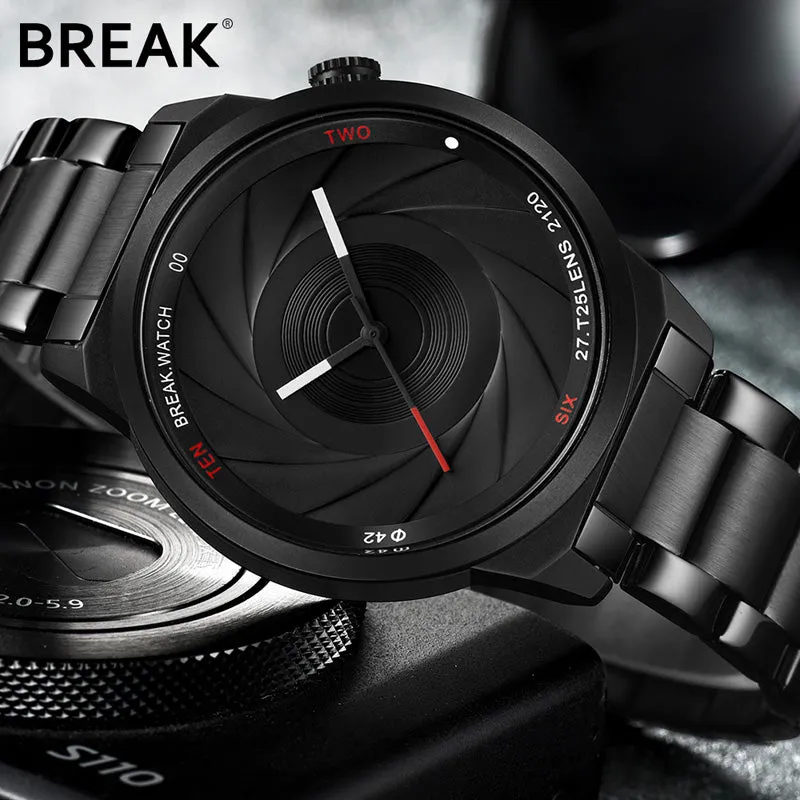 BREAK Photographer Camera Style stainless Men/Women Casual Sport Watches