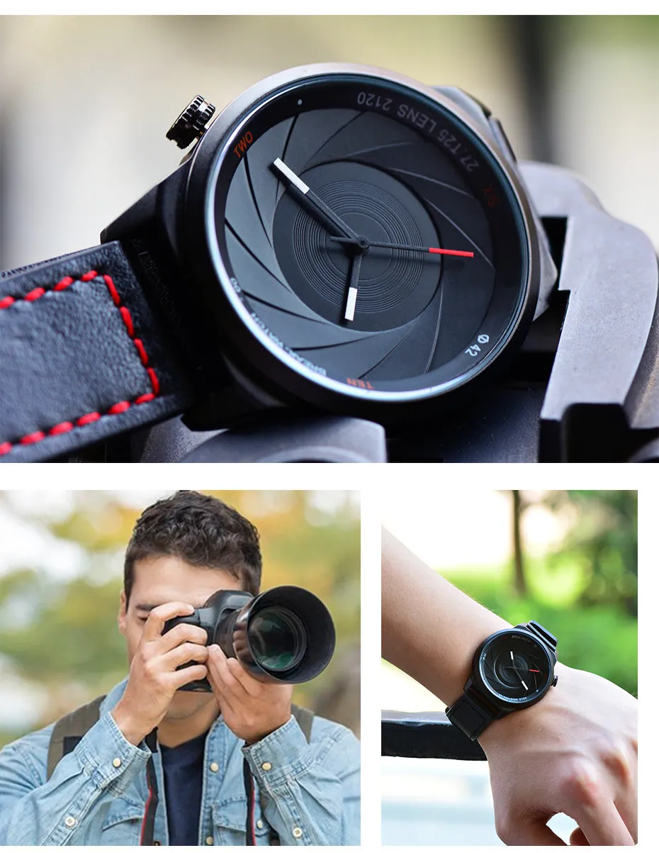 BREAK Photographer Camera Style stainless Men/Women Casual Sport Watches