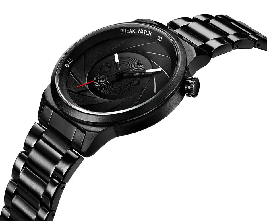 BREAK Photographer Camera Style stainless Men/Women Casual Sport Watches
