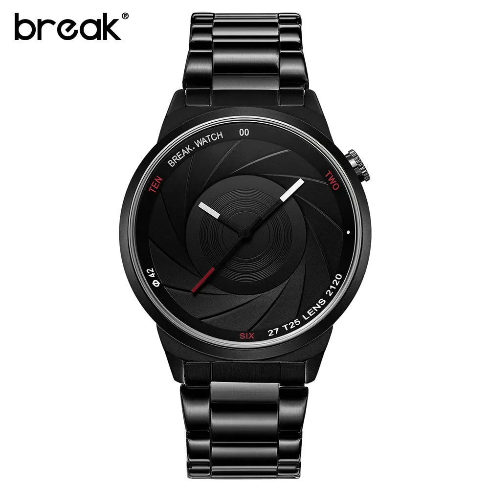 BREAK Photographer Camera Style stainless Men/Women Casual Sport Watches