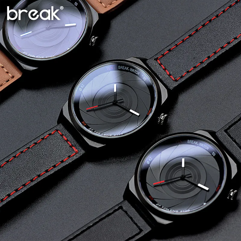BREAK Photographer Camera Style stainless Men/Women Casual Sport Watches